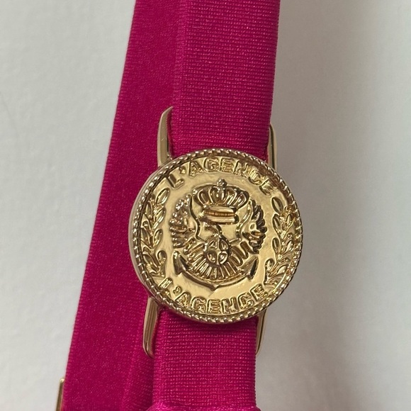 L’AGENCE Remi Shimmer One-PieceSwimsuit Fuchsia Pink - Picture 5 of 9